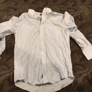 Dress shirt Carolina blue and white stripes